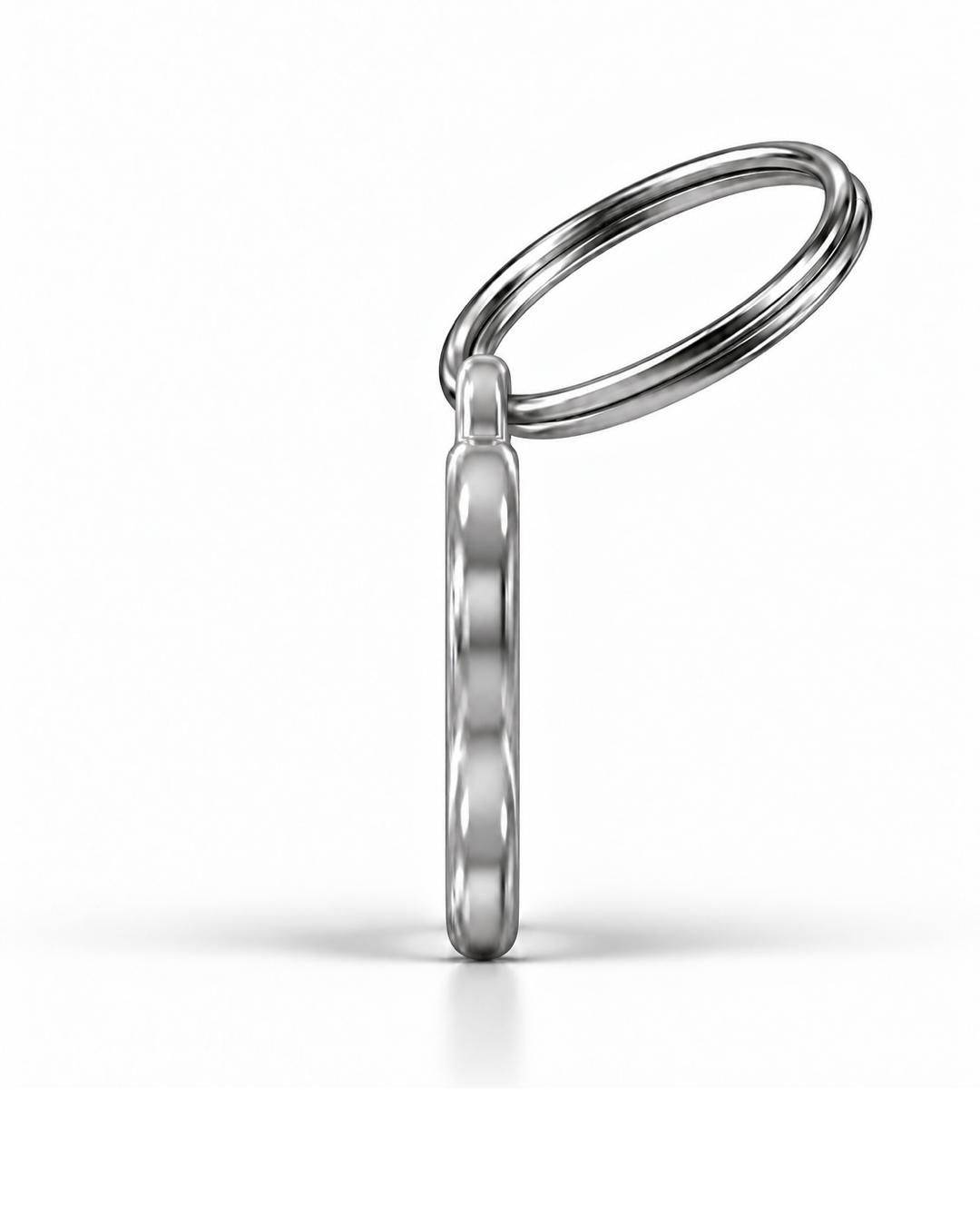 TAGiDOG Classic Bone ID Tag Small side profile showing tag thickness and split ring