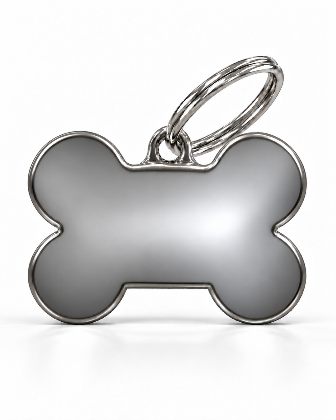 TAGiDOG Classic Fume Bone ID Tag Medium, front view on white