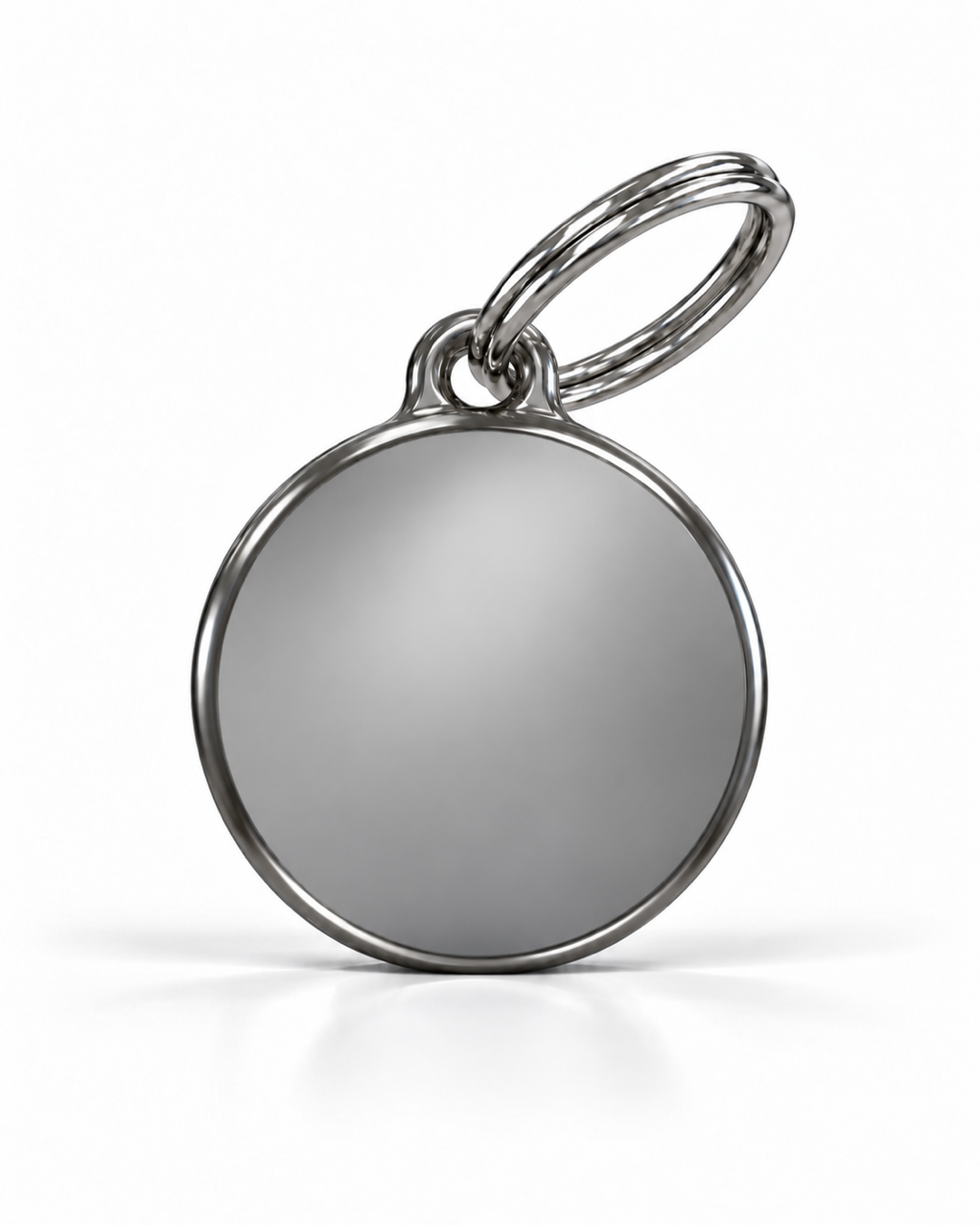 TAGiDOG Classic Fume Round ID Tag, front view on white