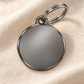 TAGiDOG Classic Fume Round ID Tag on light linen