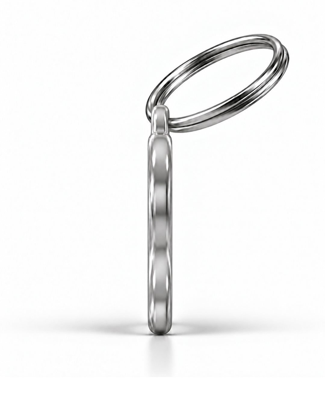 TAGiDOG Classic Heart ID Tag side profile showing tag thickness and split ring