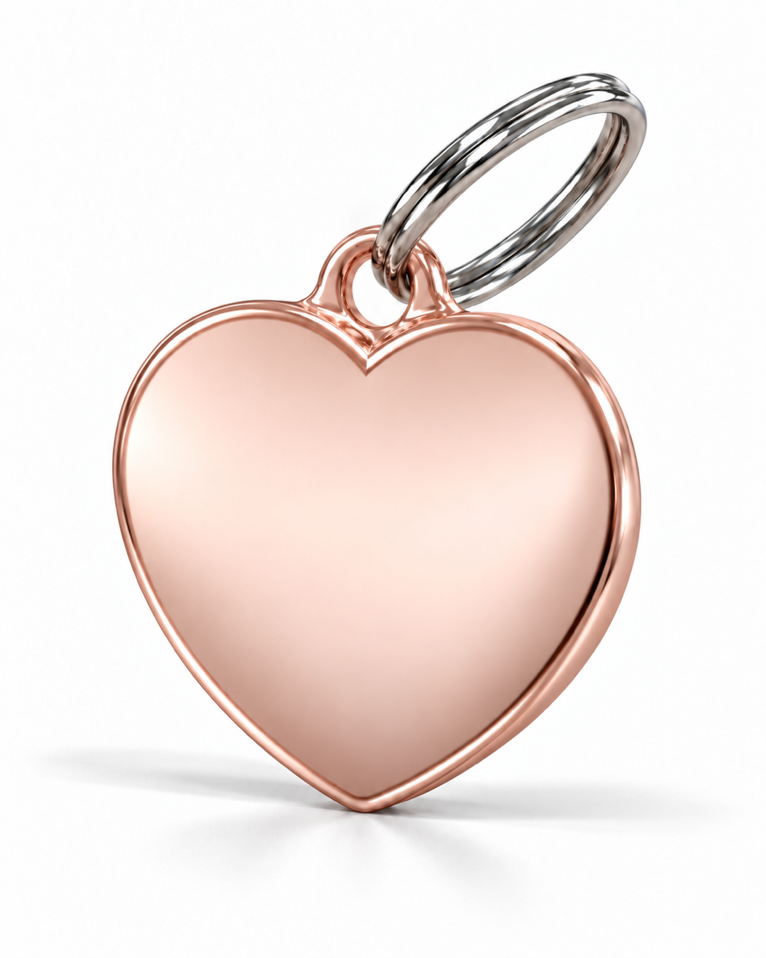 TAGiDOG Classic Rose Heart ID Tag, angled view