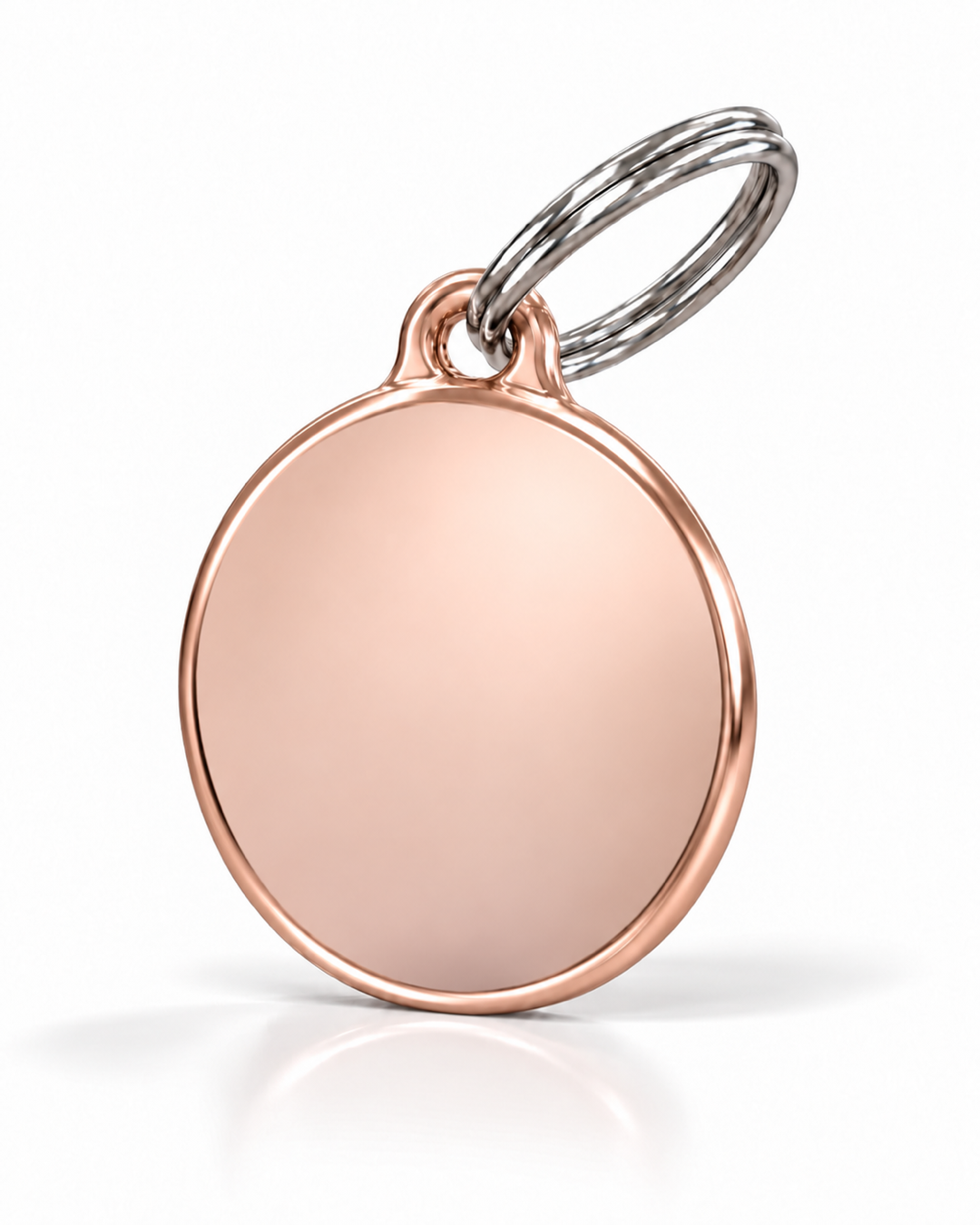 TAGiDOG Classic Rose Round ID Tag, angled view