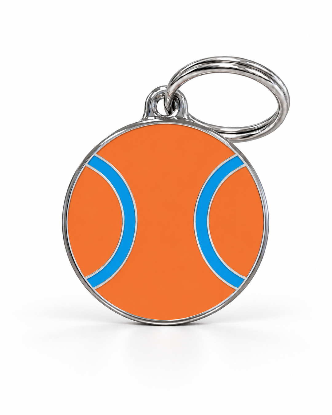 TAGiDOG Clay Court Tennis  ID Tag dog ID tag, front view on white