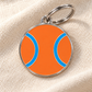 TAGiDOG Clay Court Tennis  ID Tag dog ID tag on light linen