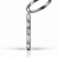 TAGiDOG Clay Court Tennis  ID Tag side profile showing tag thickness and split ring