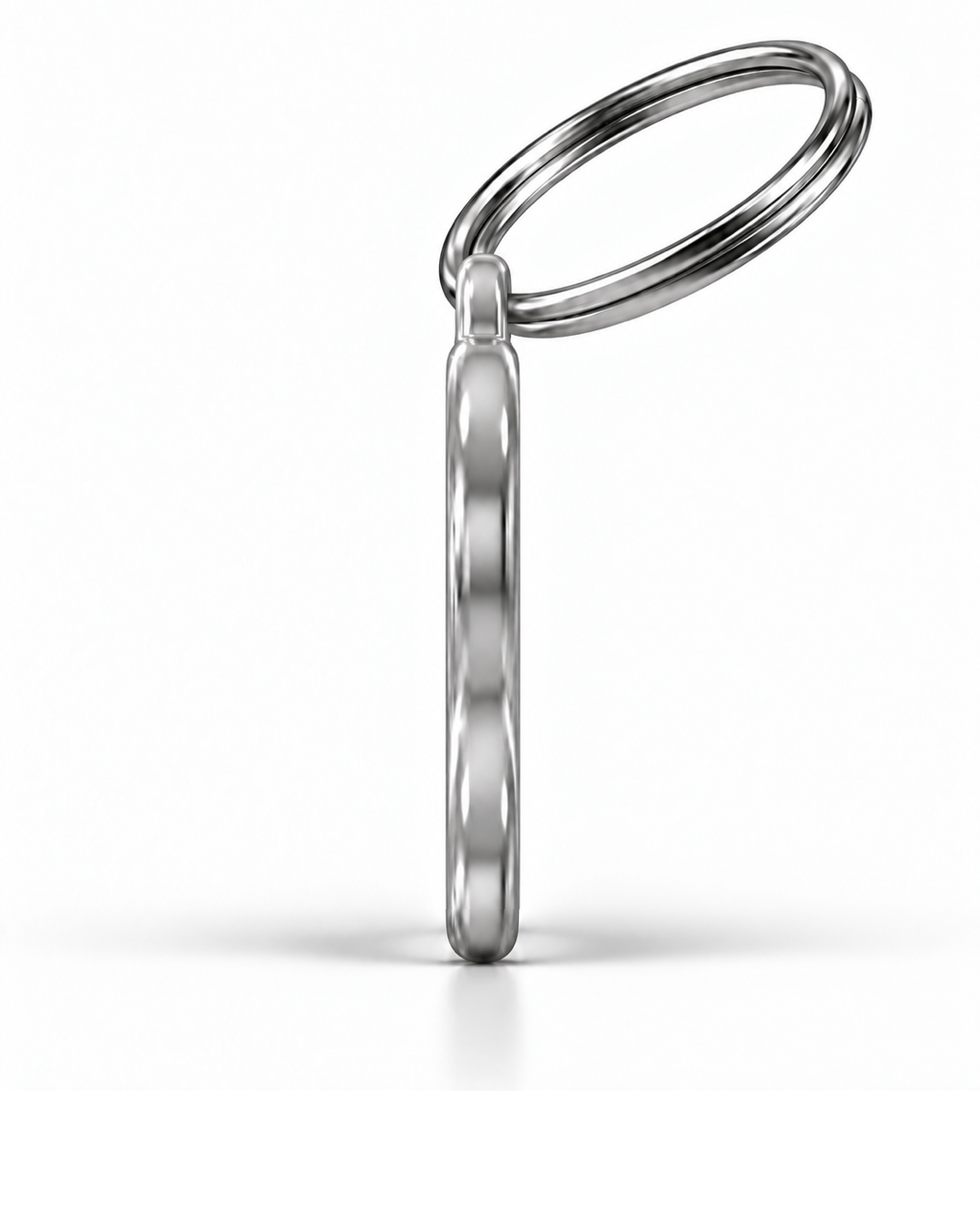 TAGiDOG Clay Court Tennis  ID Tag side profile showing tag thickness and split ring