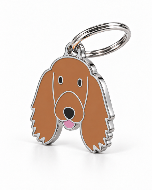 TAGiDOG Cocker Spaniel Dog ID Tag, angled view