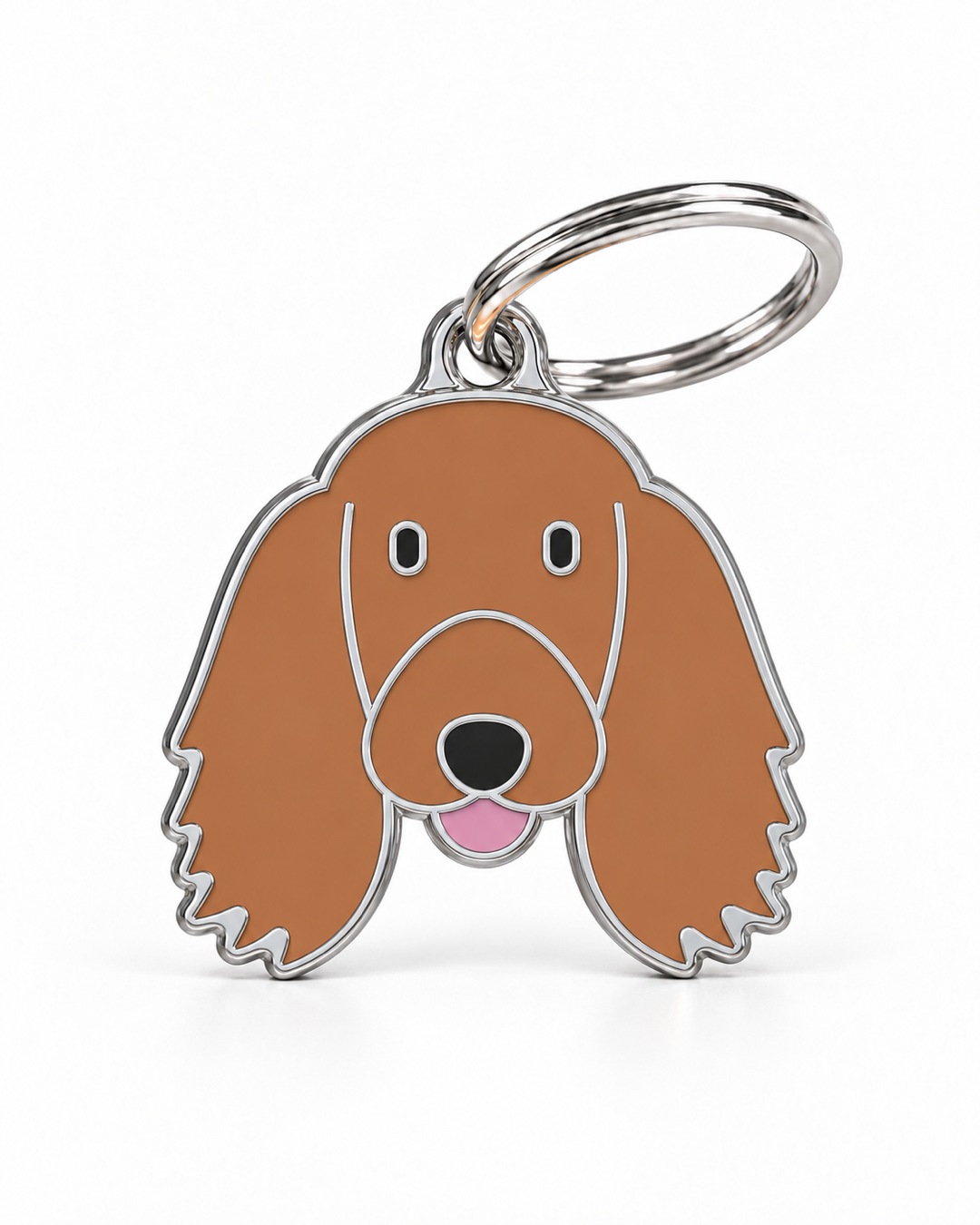 TAGiDOG Cocker Spaniel Dog ID Tag, front view on white