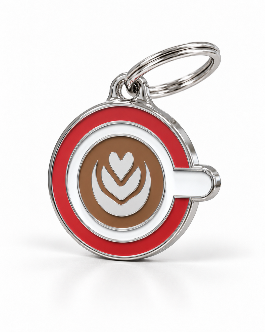 TAGiDOG Coffee ID Tag dog ID tag, angled view