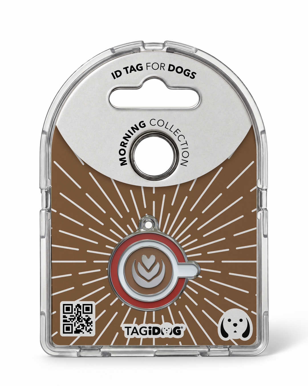 TAGiDOG Coffee ID Tag in retail packaging