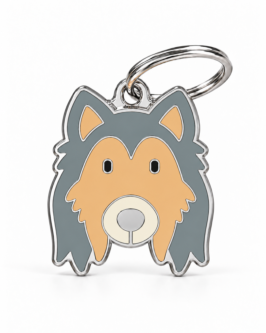 TAGiDOG Collie Dog ID Tag, front view on white