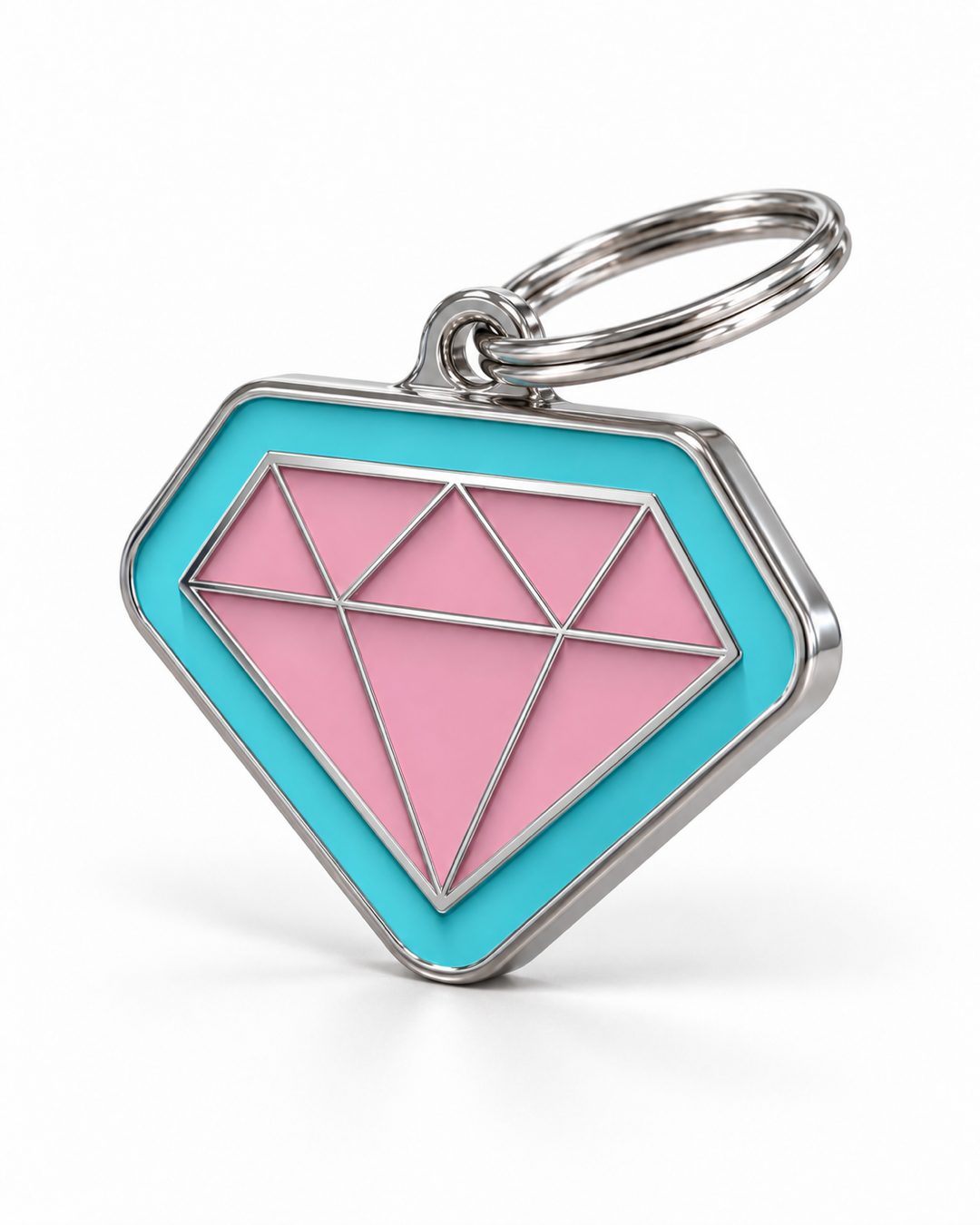 TAGiDOG Diamond Bubblepop ID Tag dog ID tag, angled view