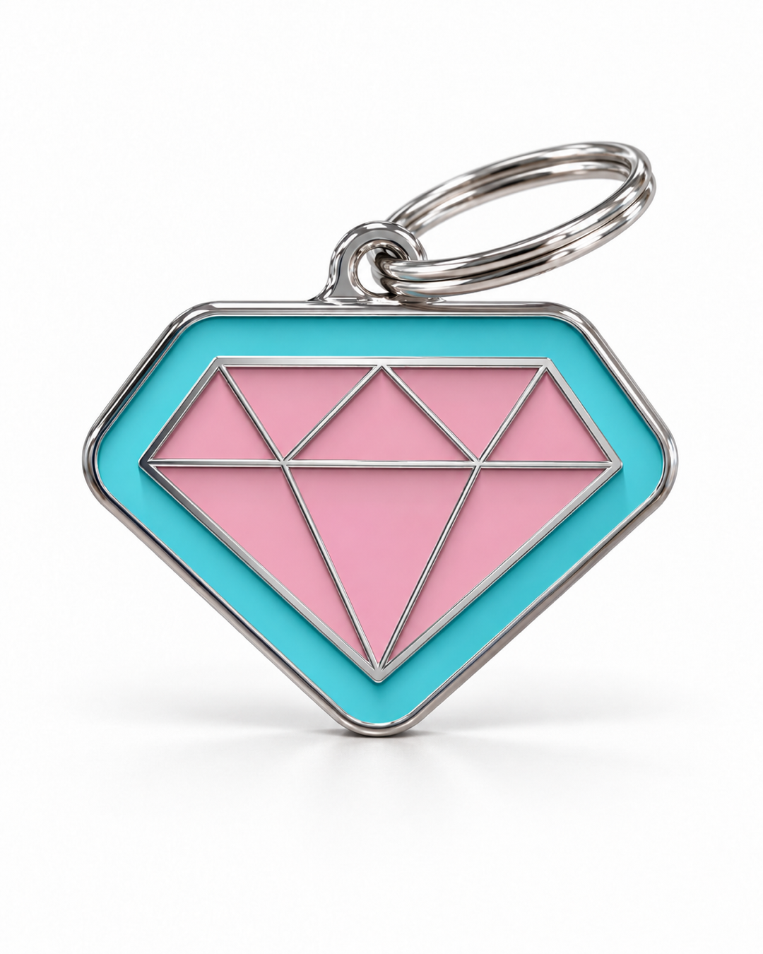 TAGiDOG Diamond Bubblepop ID Tag dog ID tag, front view on white