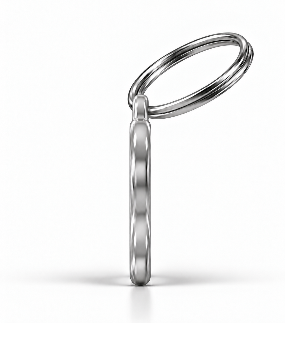 TAGiDOG Diamond Spark Blue ID Tag side profile showing tag thickness and split ring