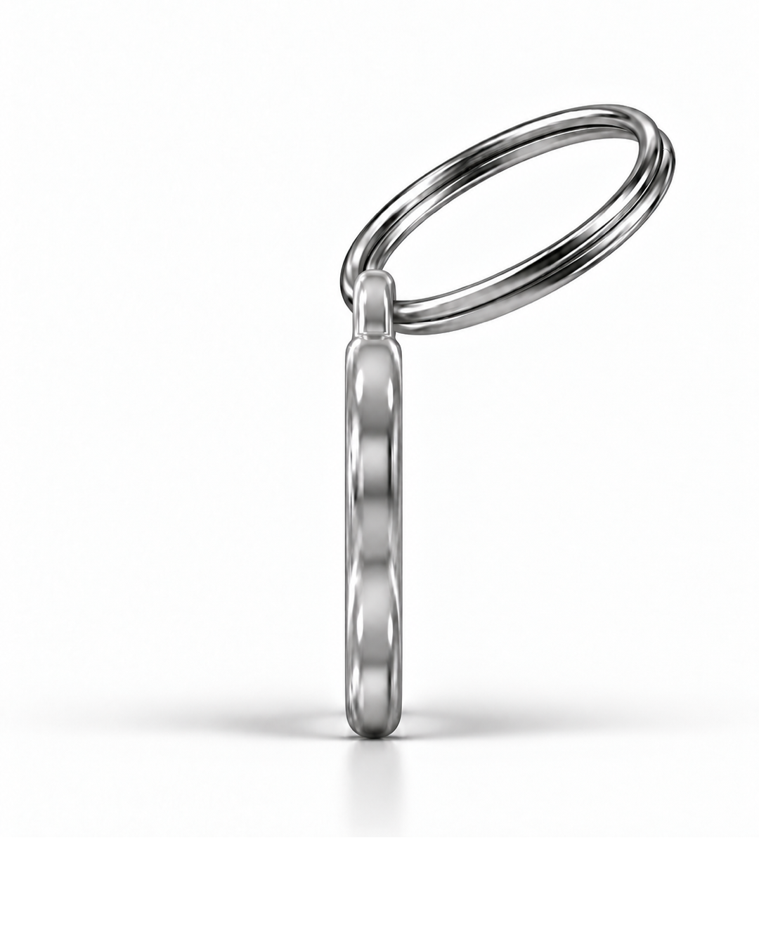 TAGiDOG Diamond Spark Cream ID Tag side profile showing tag thickness and split ring