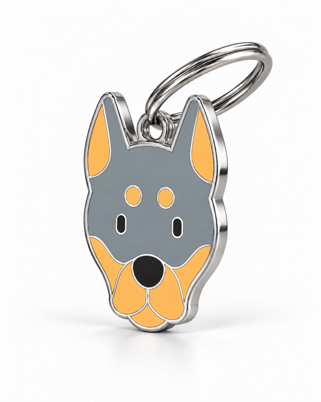 TAGiDOG Doberman Dog ID Tag, angled view