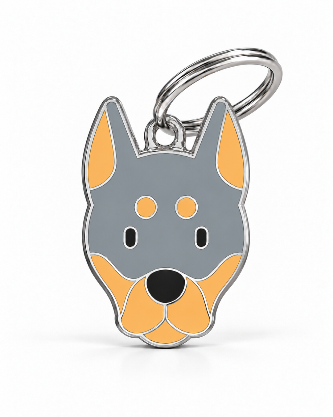 TAGiDOG Doberman Dog ID Tag, front view on white