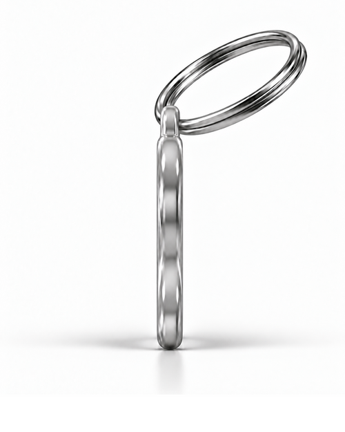 TAGiDOG Flag United Kingdom ID Tag side profile showing tag thickness and split ring