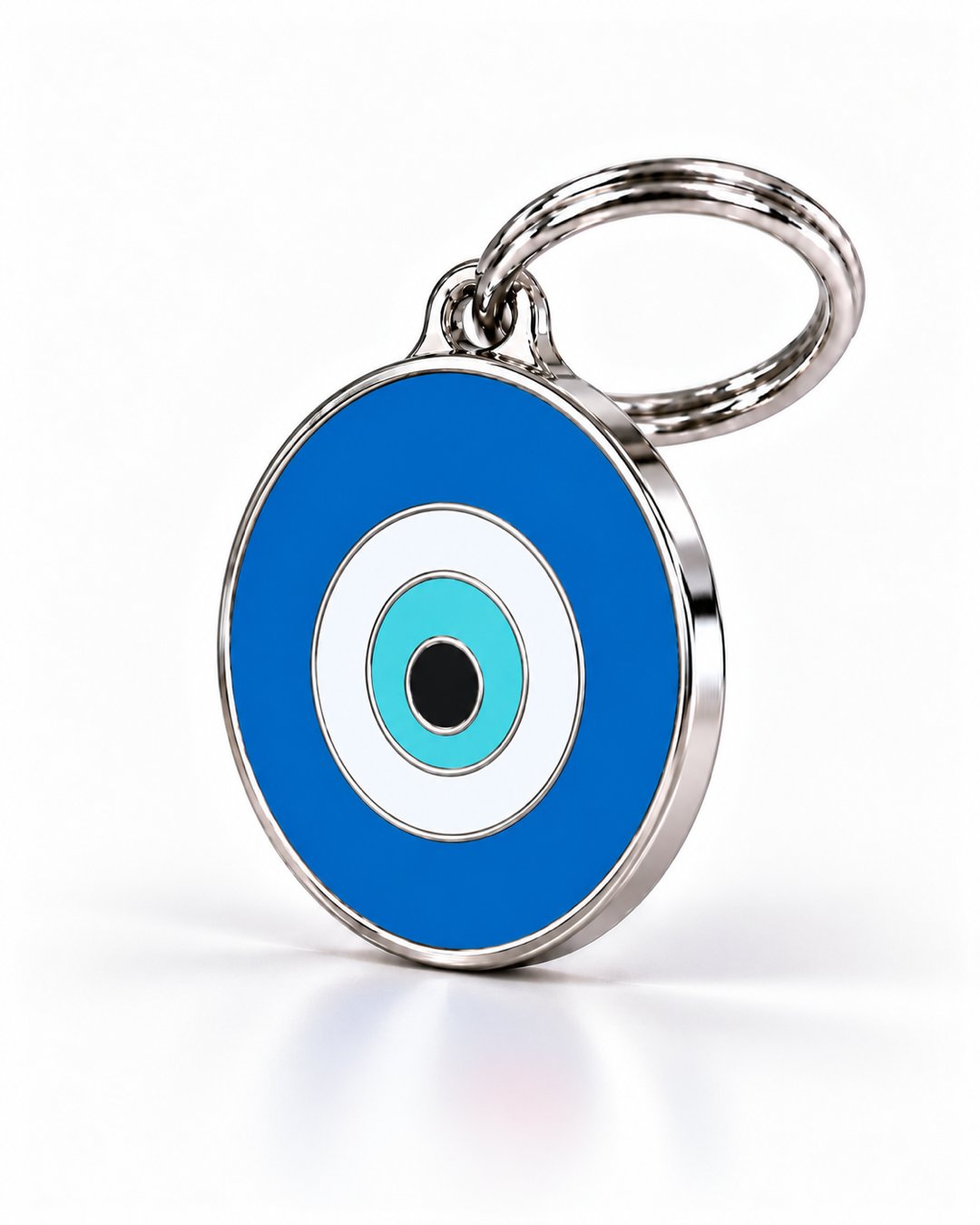 TAGiDOG Emoji Evil Eye dog ID tag, angled view