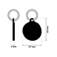 TAGiDOG Emoji Evil Eye ID tag dimensions, 27 mm wide and 32 mm high, 3 mm thickness