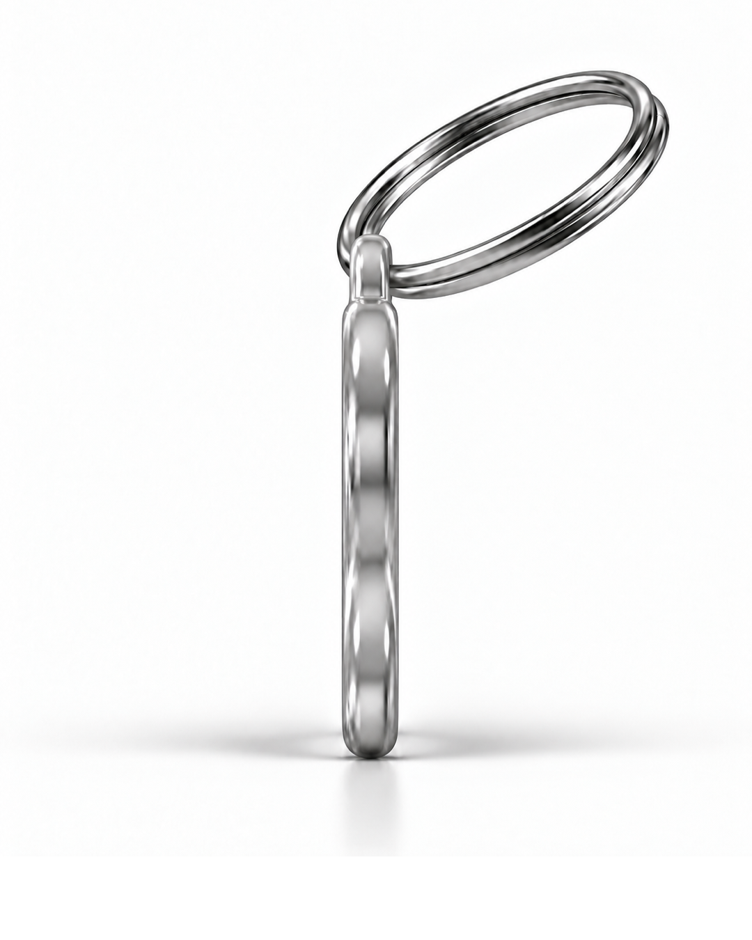 TAGiDOG Emoji Goofy ID Tag side profile showing tag thickness and split ring