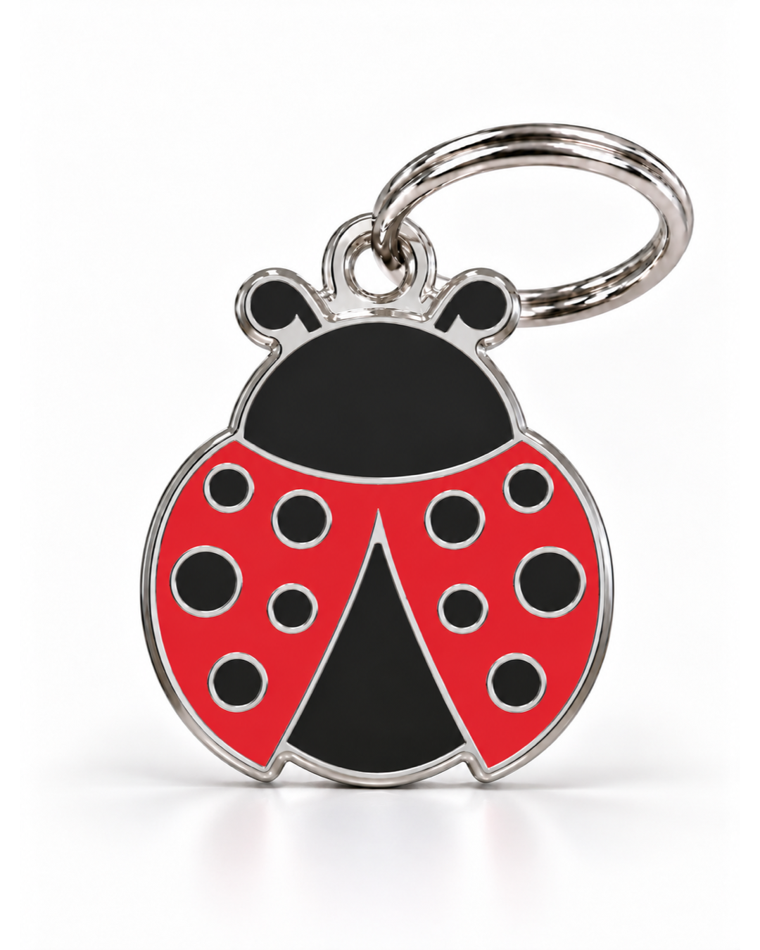 TAGiDOG Emoji Lucky Bug dog ID tag, front view on white