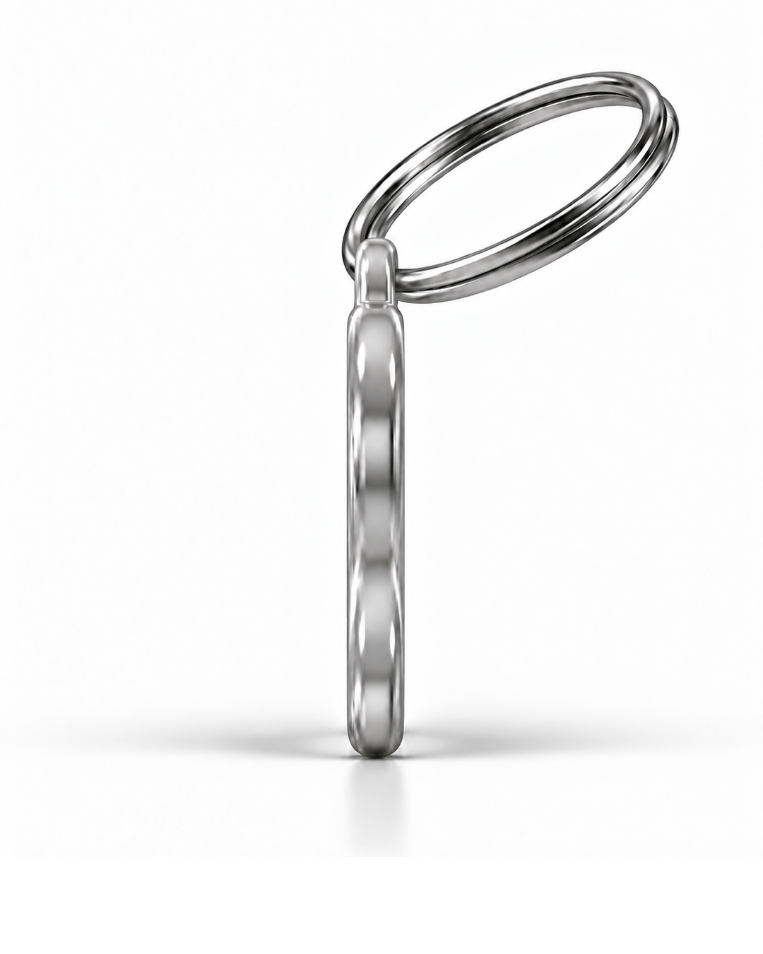 TAGiDOG Emoji Silly Ghost ID Tag side profile showing tag thickness and split ring