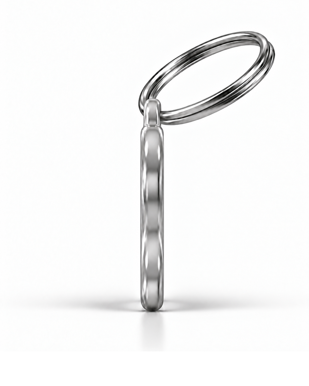 TAGiDOG Emoji Smooch dog ID tag side profile showing thickness and split ring