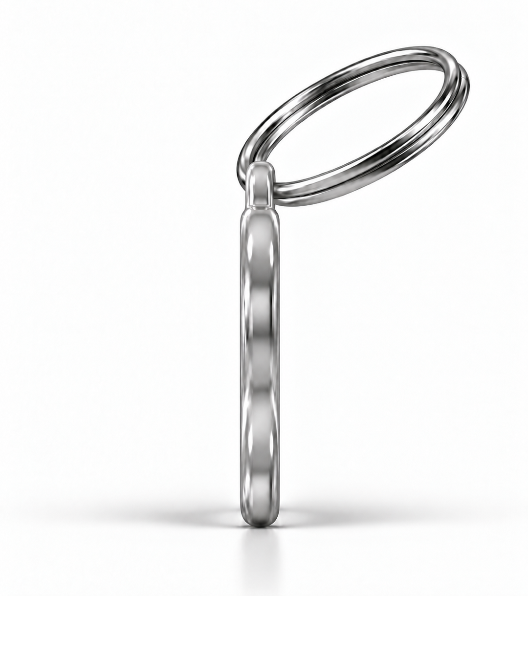 TAGiDOG I Love Ball ID tag side profile showing tag thickness and split ring