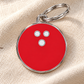 TAGiDOG Fire Strike Bowling ID Tag dog ID tag on light linen