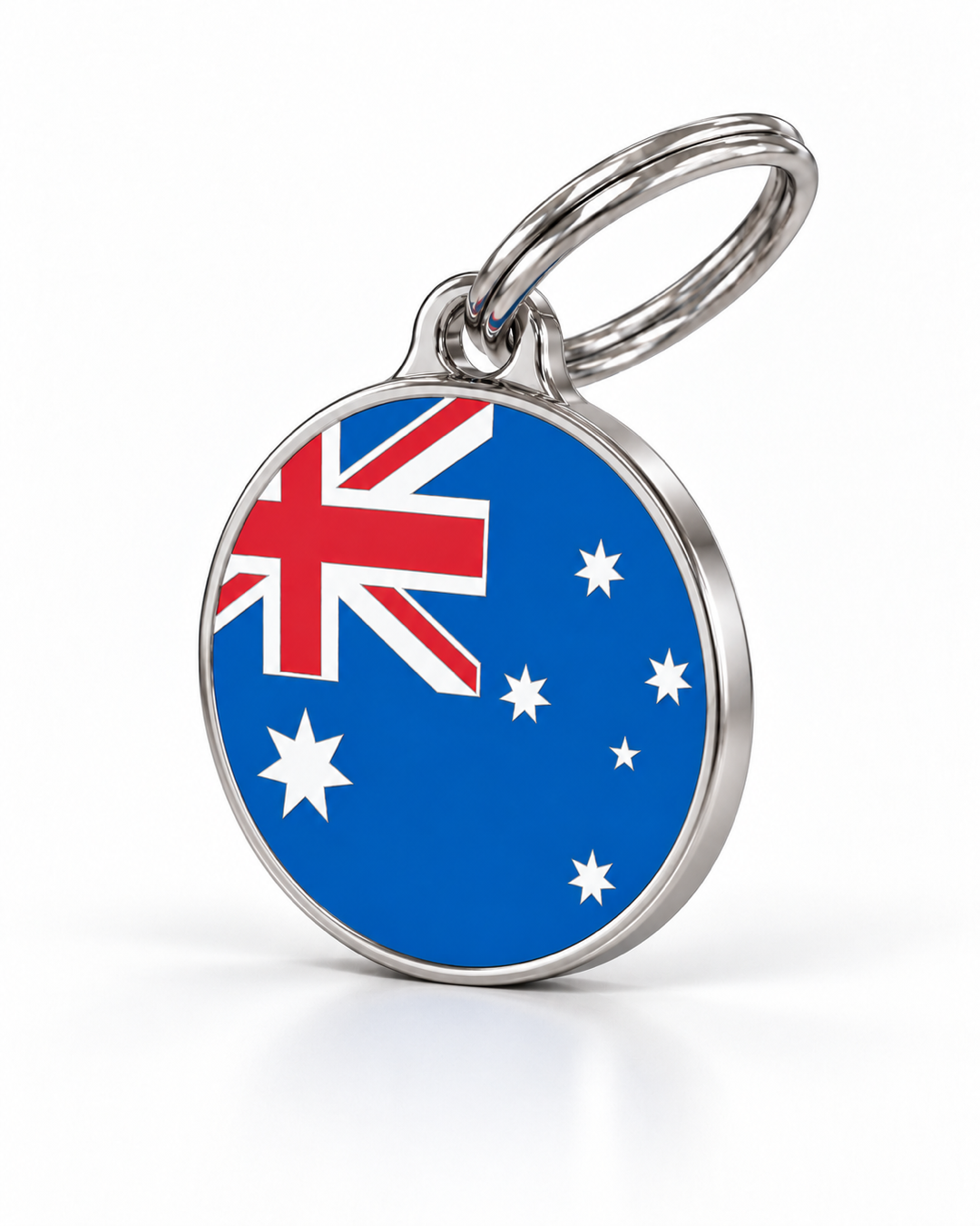 TAGiDOG Flag Australia ID Tag dog ID tag, angled view