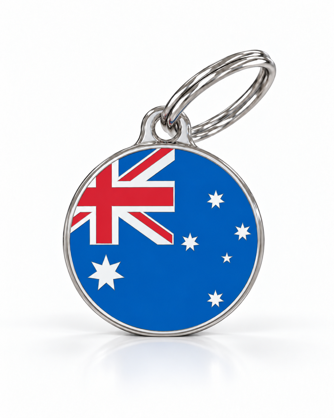TAGiDOG Flag Australia ID Tag dog ID tag, front view on white
