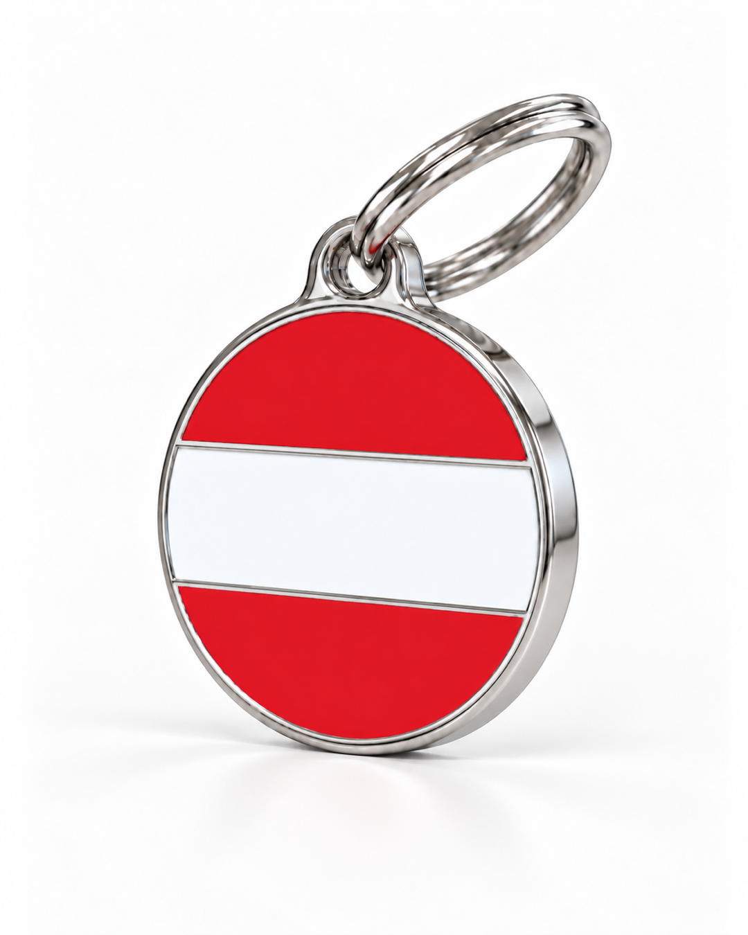 TAGiDOG Flag Austria ID Tag dog ID tag, angled view
