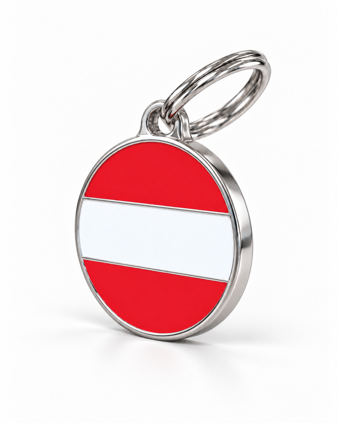 TAGiDOG Flag Austria ID Tag Medium dog ID tag, angled view