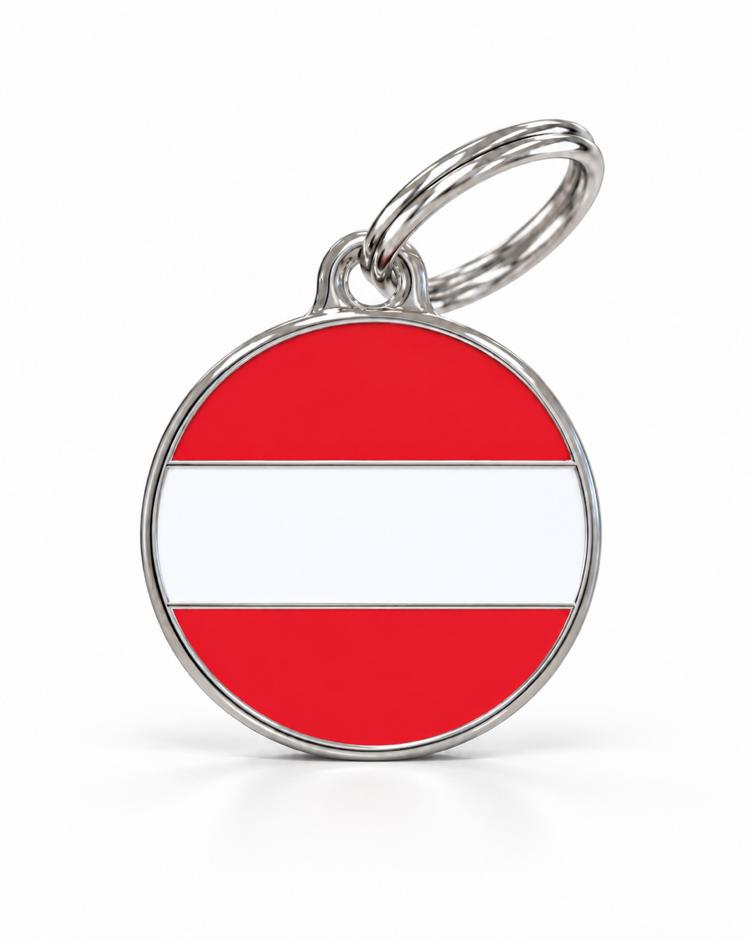 TAGiDOG Flag Austria ID Tag Medium dog ID tag, front view on white