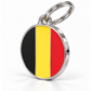 TAGiDOG Belgium flag dog ID tag, angled view