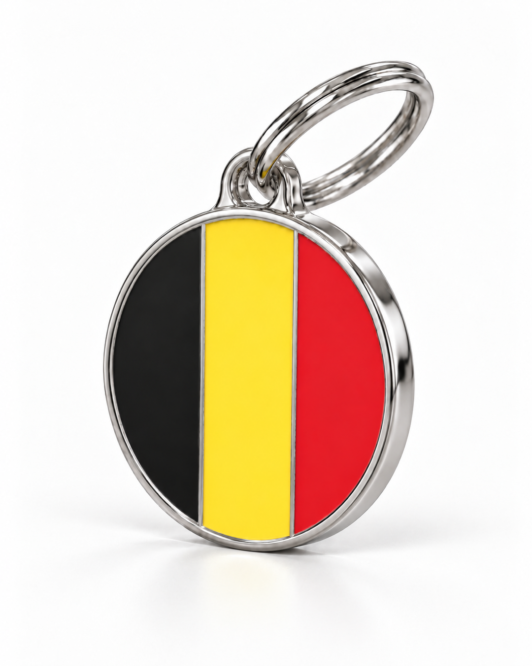 TAGiDOG Flag Belgium ID Tag Medium, angled view