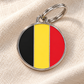 TAGiDOG Belgium flag dog ID tag on light linen