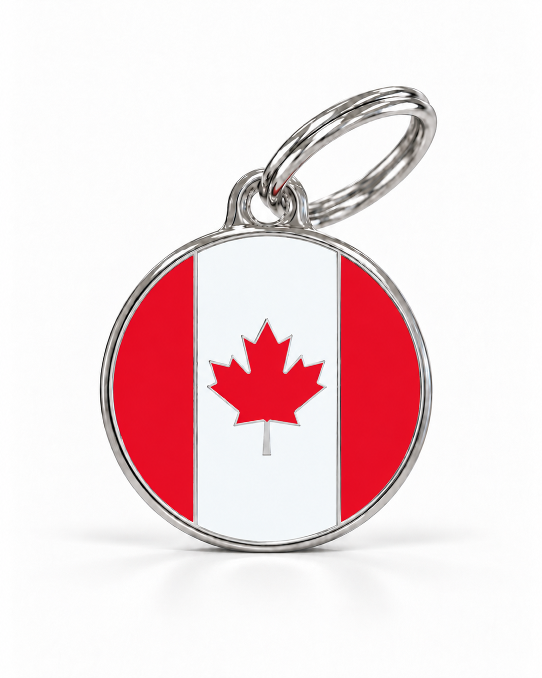 TAGiDOG Flag Canada ID Tag dog ID tag, front view on white