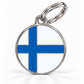 TAGiDOG Flag Finland ID Tag dog ID tag, front view on white