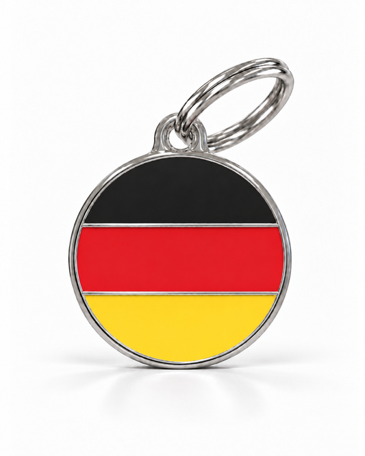 TAGiDOG Flag Germany ID Tag dog ID tag, front view on white