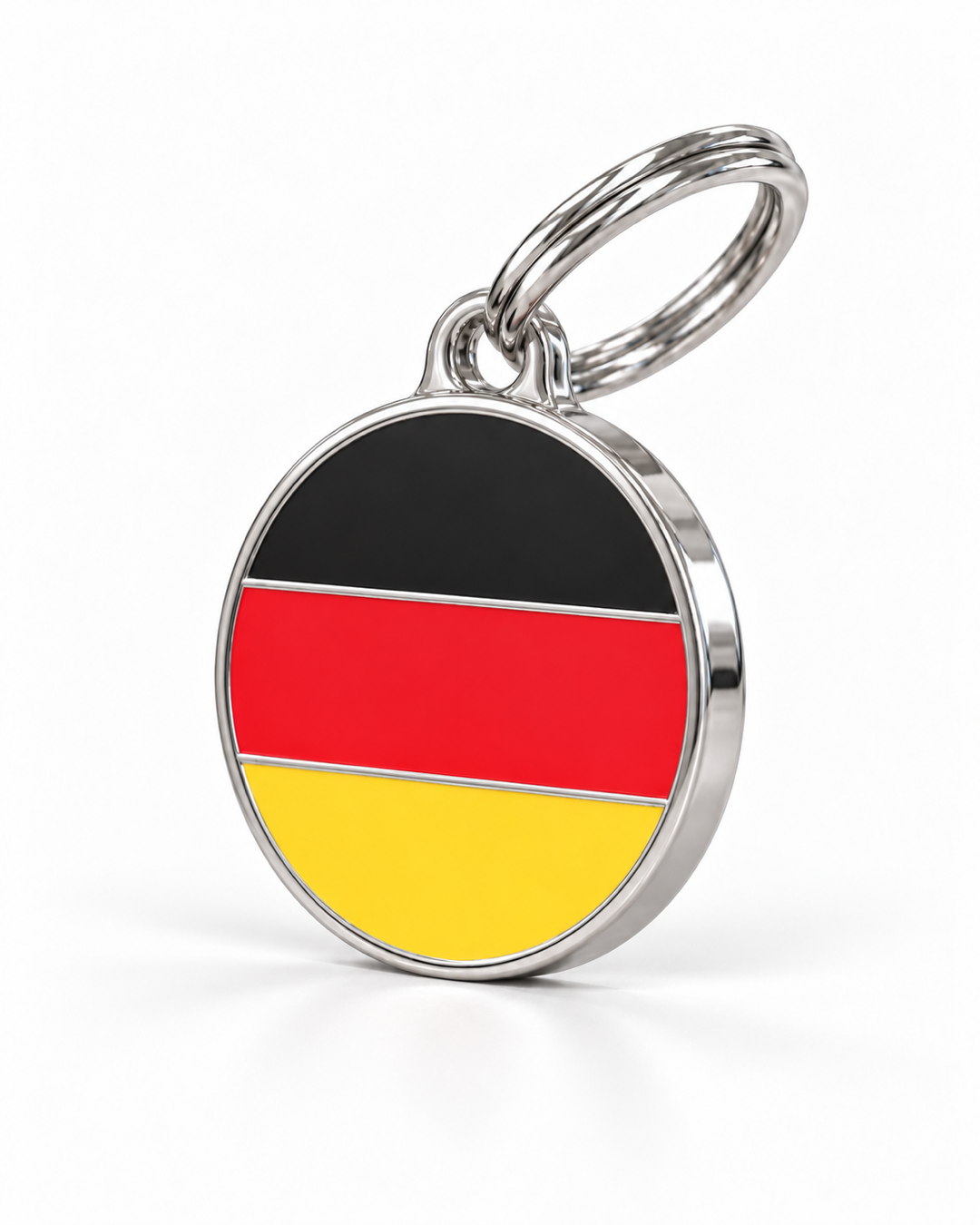 TAGiDOG Flag Germany ID Tag Medium dog ID tag, angled view