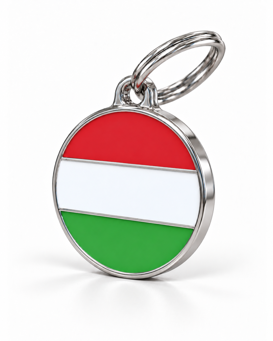 TAGiDOG Flag Hungary ID Tag dog ID tag, angled view