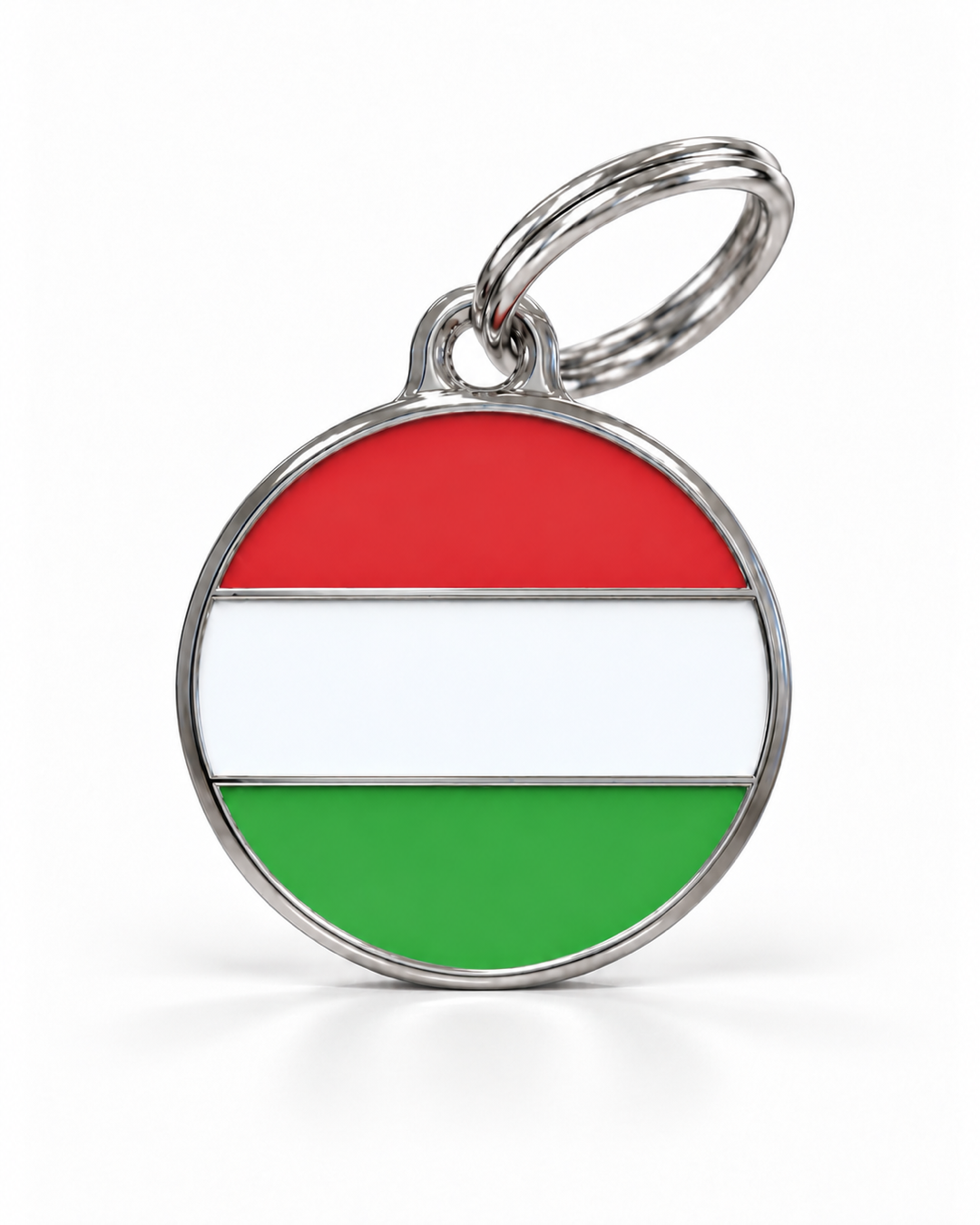 TAGiDOG Flag Hungary ID Tag dog ID tag, front view on white