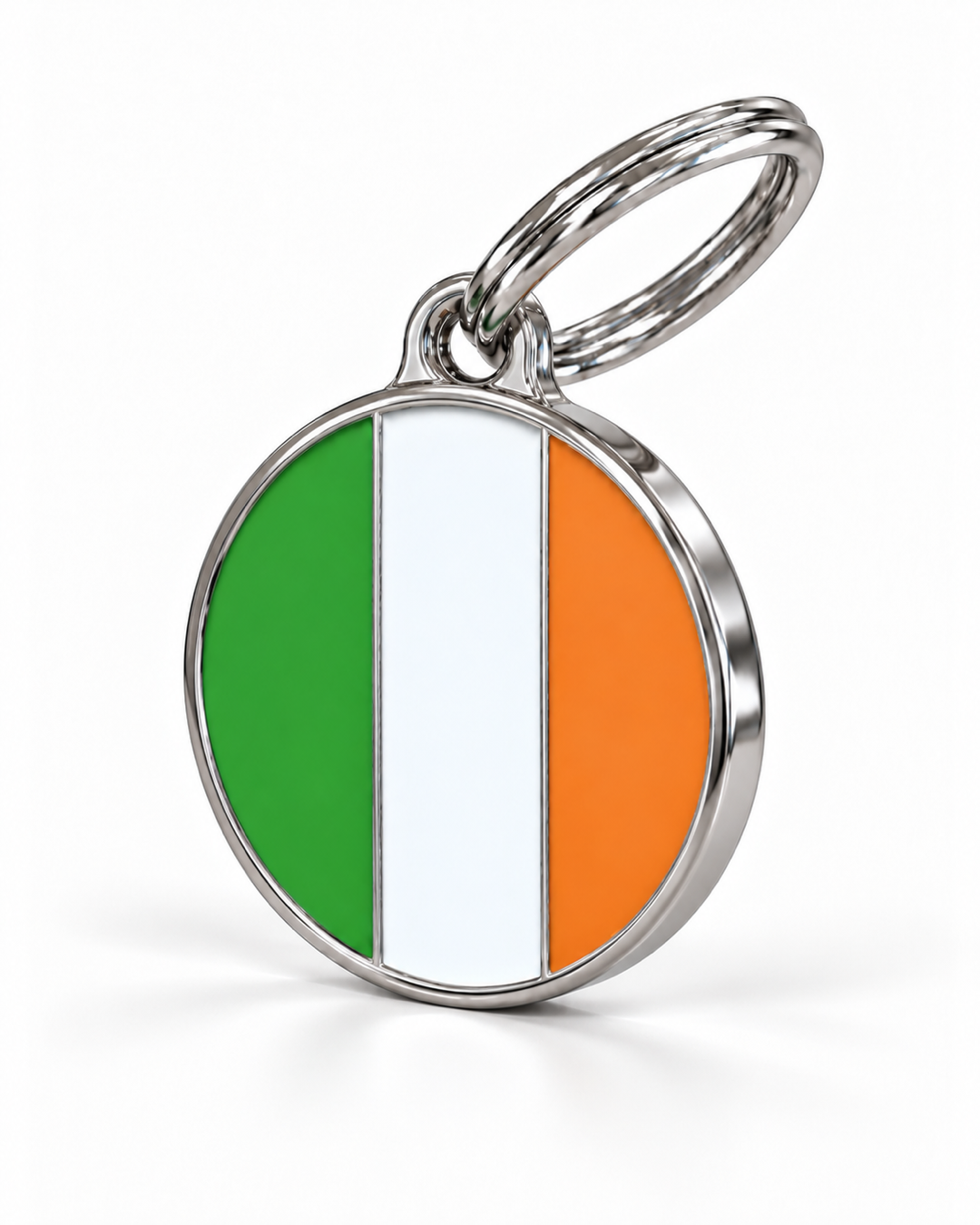 TAGiDOG Flag Ireland ID Tag dog ID tag, angled view