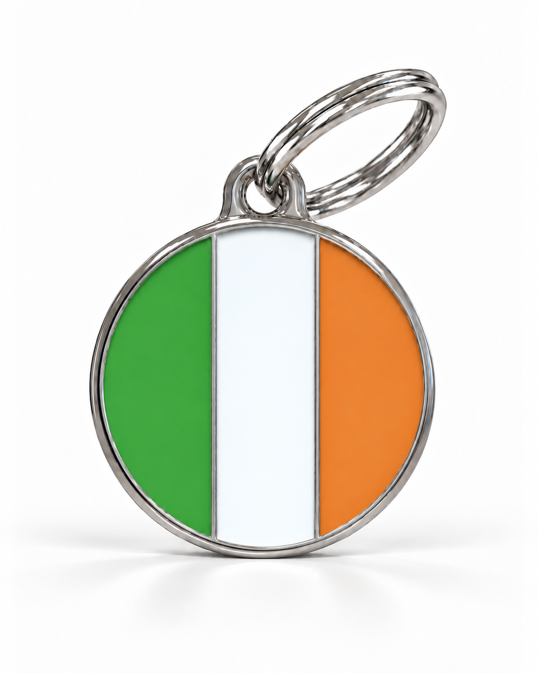 TAGiDOG Flag Ireland ID Tag dog ID tag, front view on white