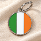 TAGiDOG Flag Ireland ID Tag Medium dog ID tag on light linen
