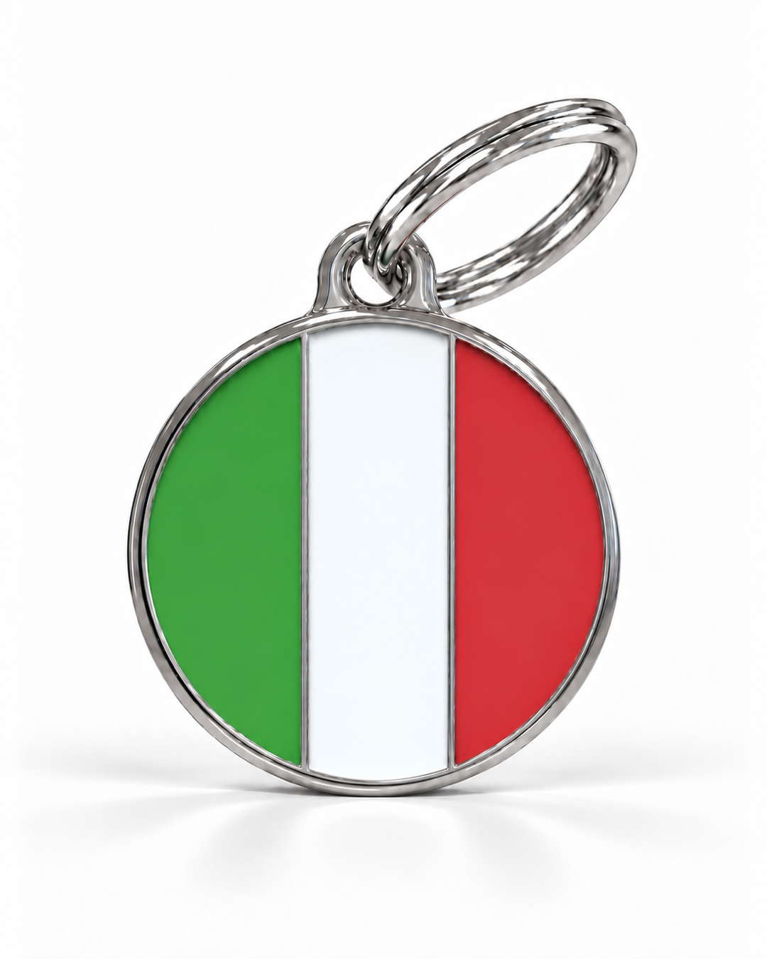 TAGiDOG Flag Italy ID Tag dog ID tag, front view on white