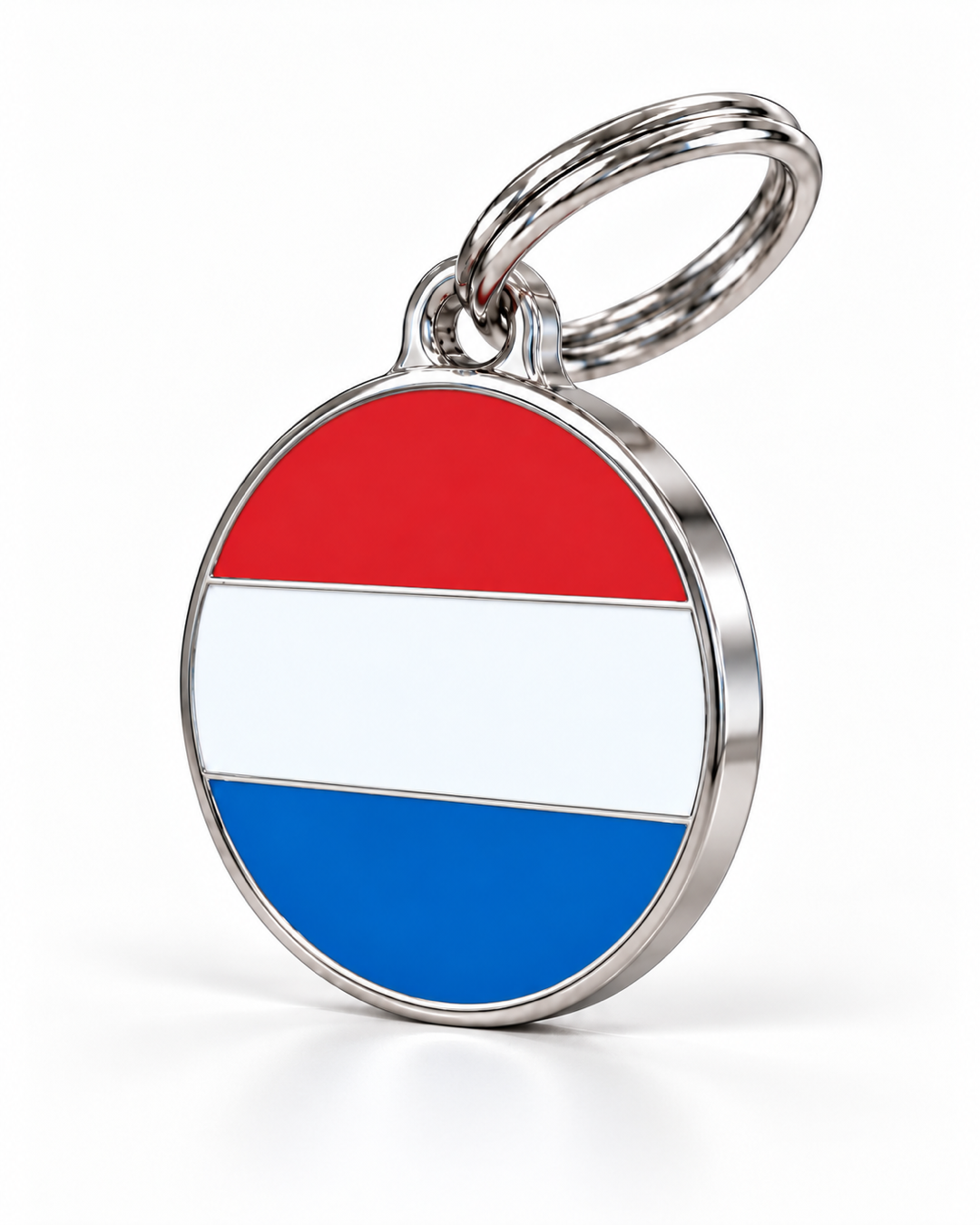TAGiDOG Flag Netherlands  ID Tag dog ID tag, angled view